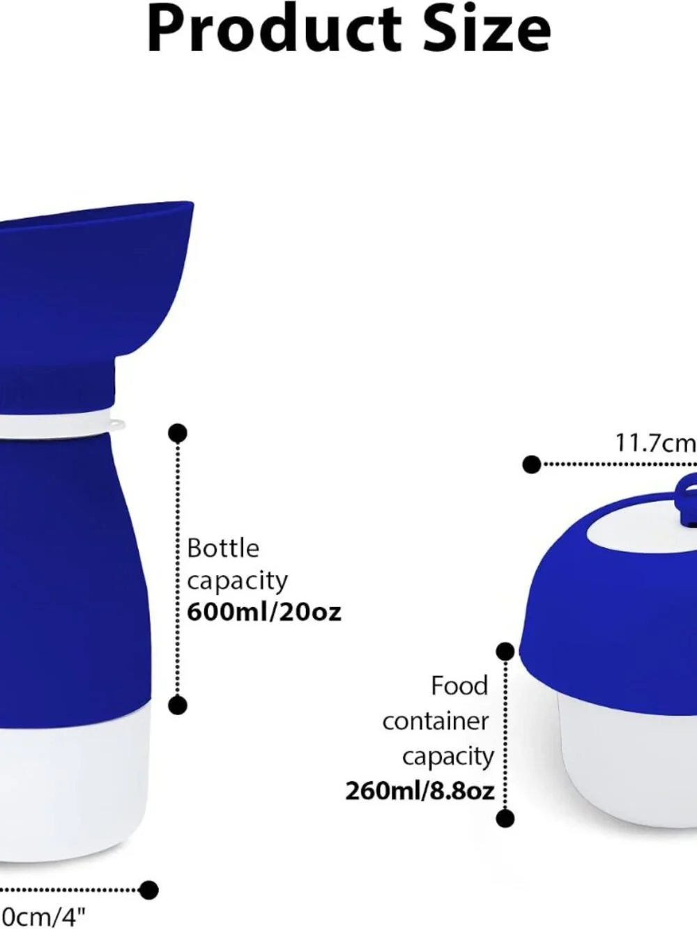 Portable Dog Water Bottle & Food Container - Leakproof(1 Pack)